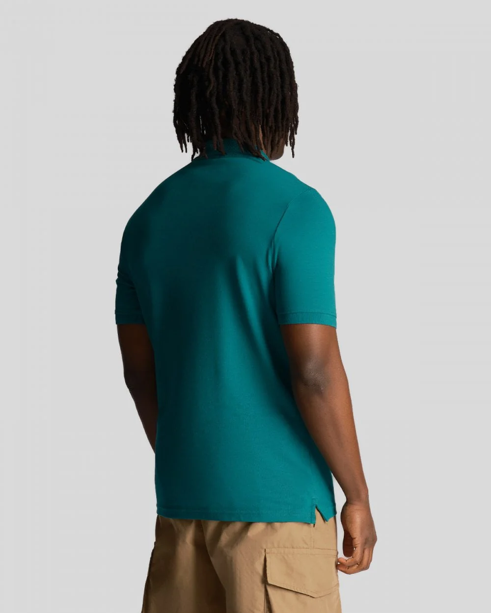 Lyle & Scott Embroidered Mens Polo Shirt - X154 Court Green - Image 4