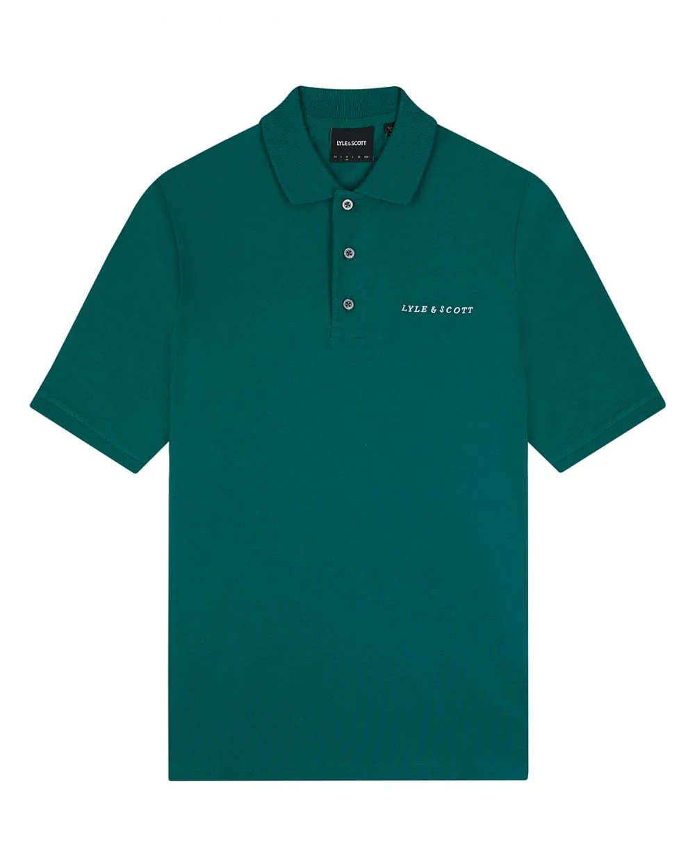 Lyle & Scott Embroidered Mens Polo Shirt - X154 Court Green - Image 5