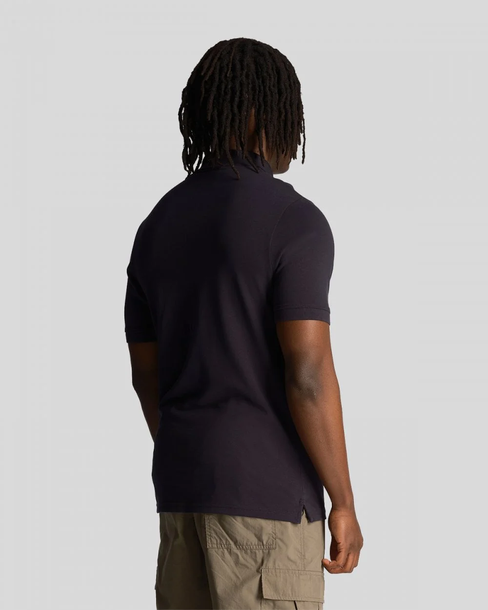 Lyle & Scott Embroidered Mens Polo Shirt - Z271 Dark Navy - Image 4