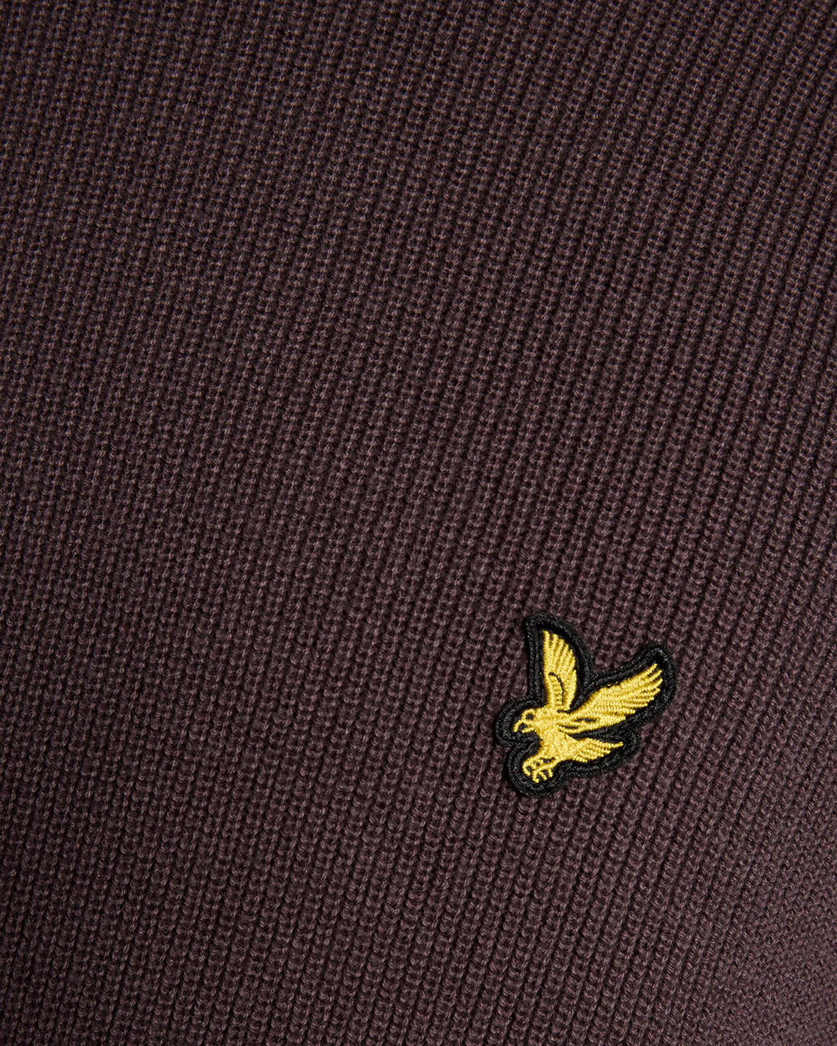 Lyle & Scott Engineered Rib Crew Neck - X863 Espresso - Image 5