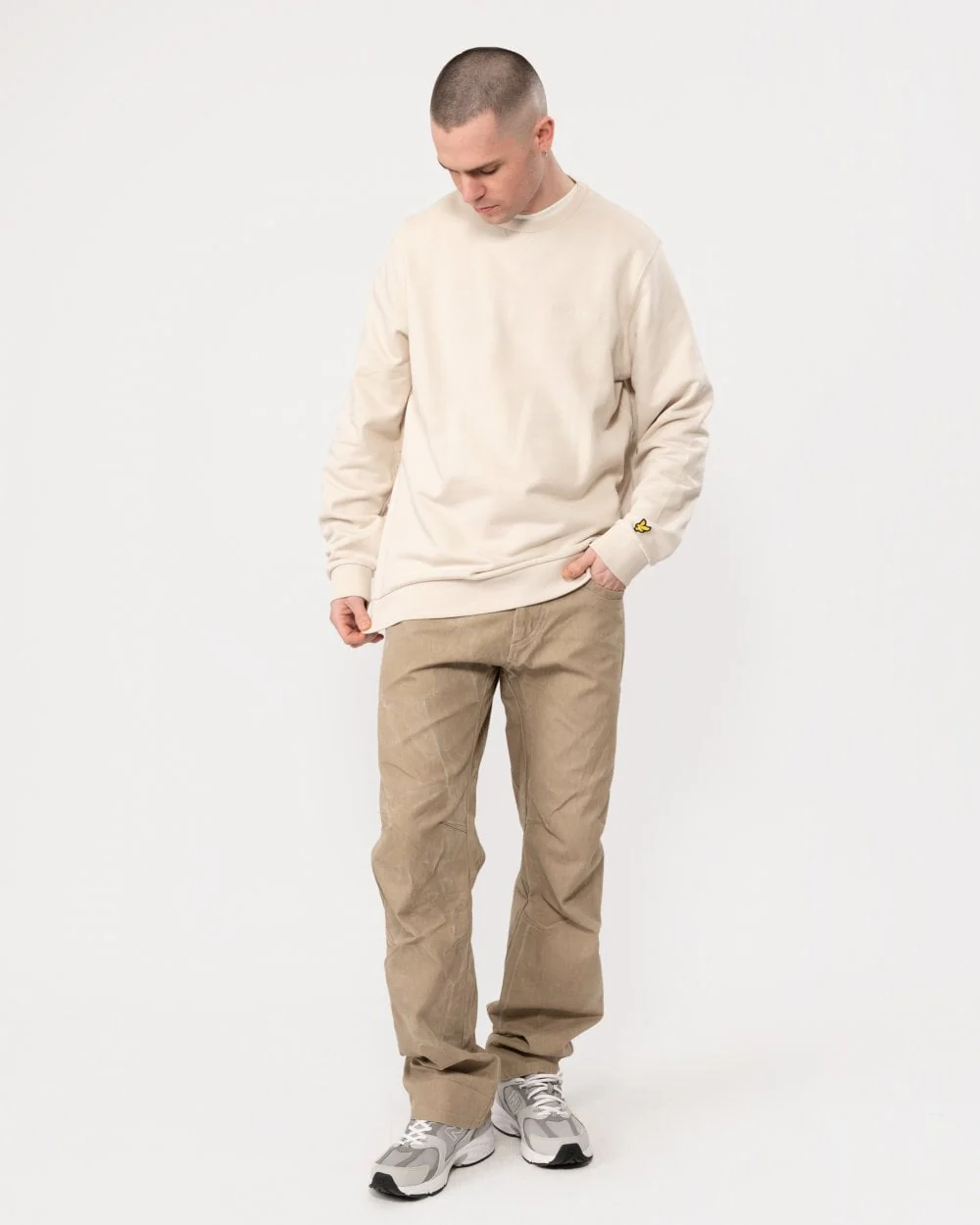 Lyle & Scott Loopback Embroidered Mens Crew Neck Sweatshirt - Image 3