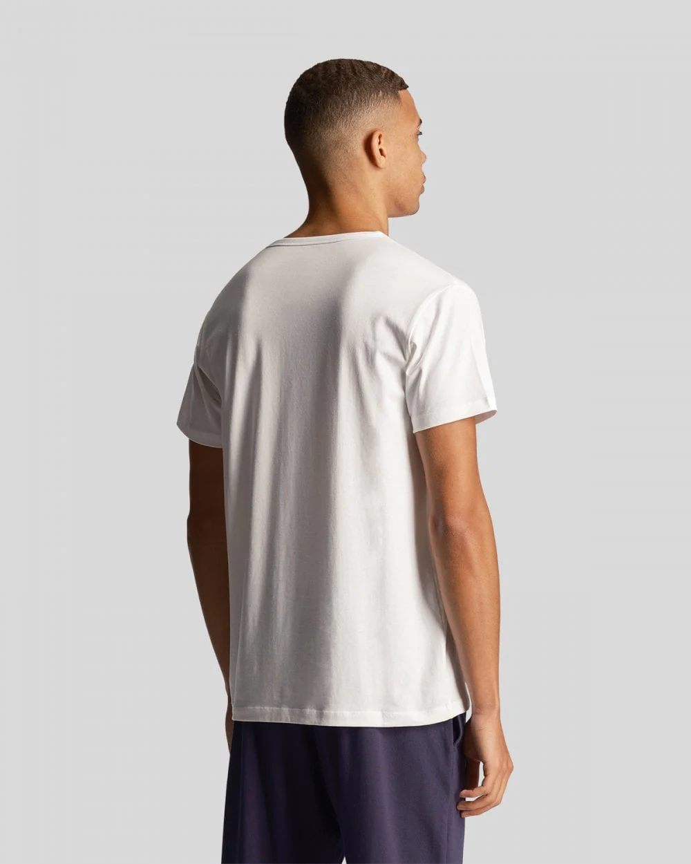 Lyle & Scott Mens Basic 3 Pack T-shirt - X044 Jet Black/Mid Grey Marl/White - Image 6