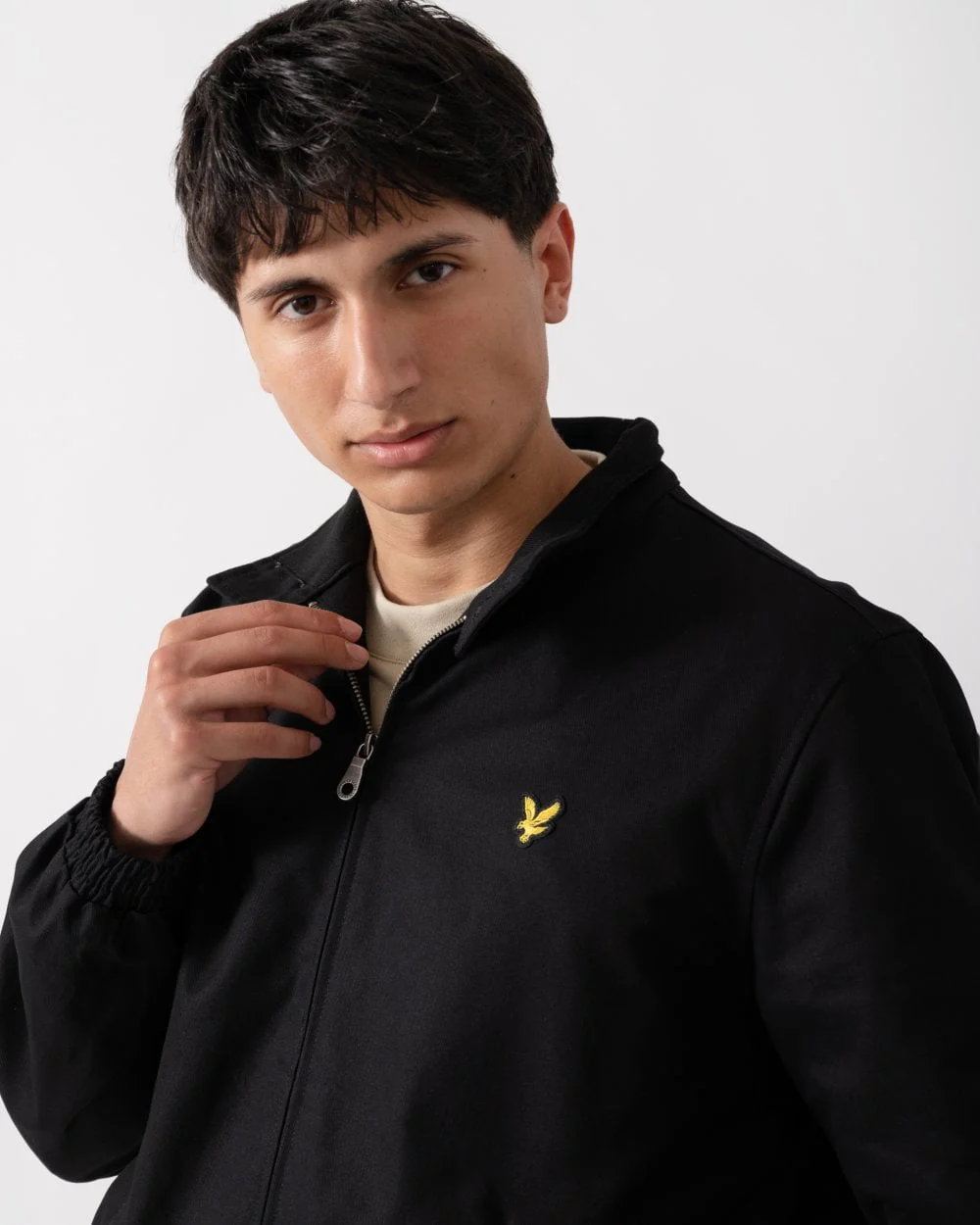 Lyle & Scott Mens Harrington Bomber Jacket - Z865 Jet Black - Image 2