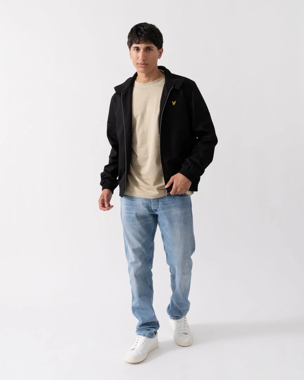 Lyle & Scott Mens Harrington Bomber Jacket - Z865 Jet Black - Image 3
