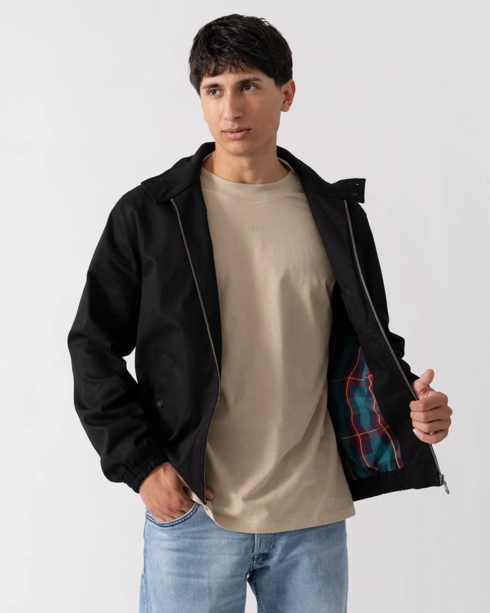 Lyle & Scott Mens Harrington Bomber Jacket - Z865 Jet Black - Image 4