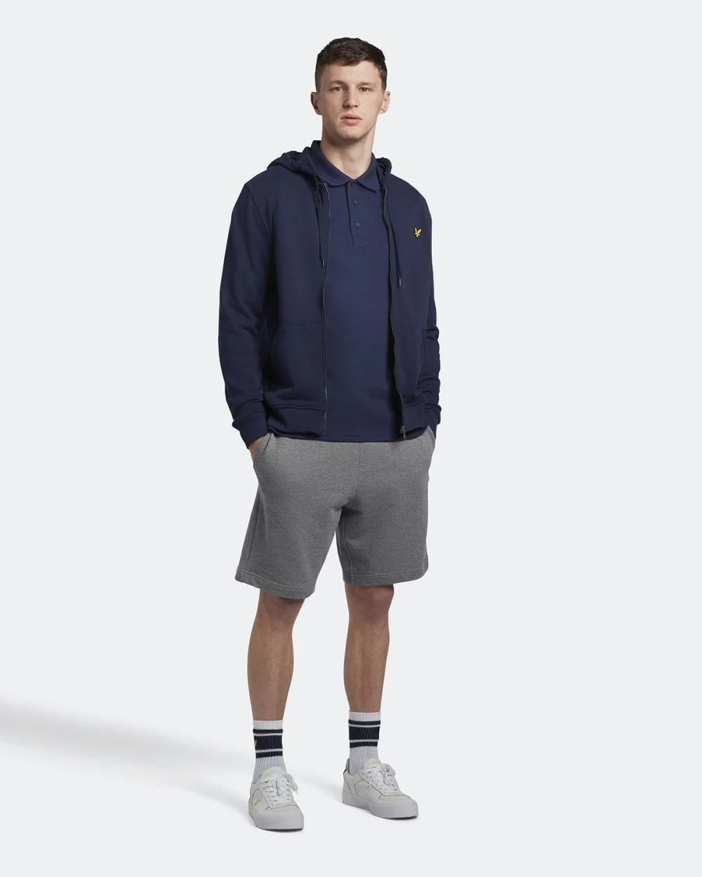 Lyle & Scott Mens Long Sleeve Polo Shirt - Z99 Navy - Image 2