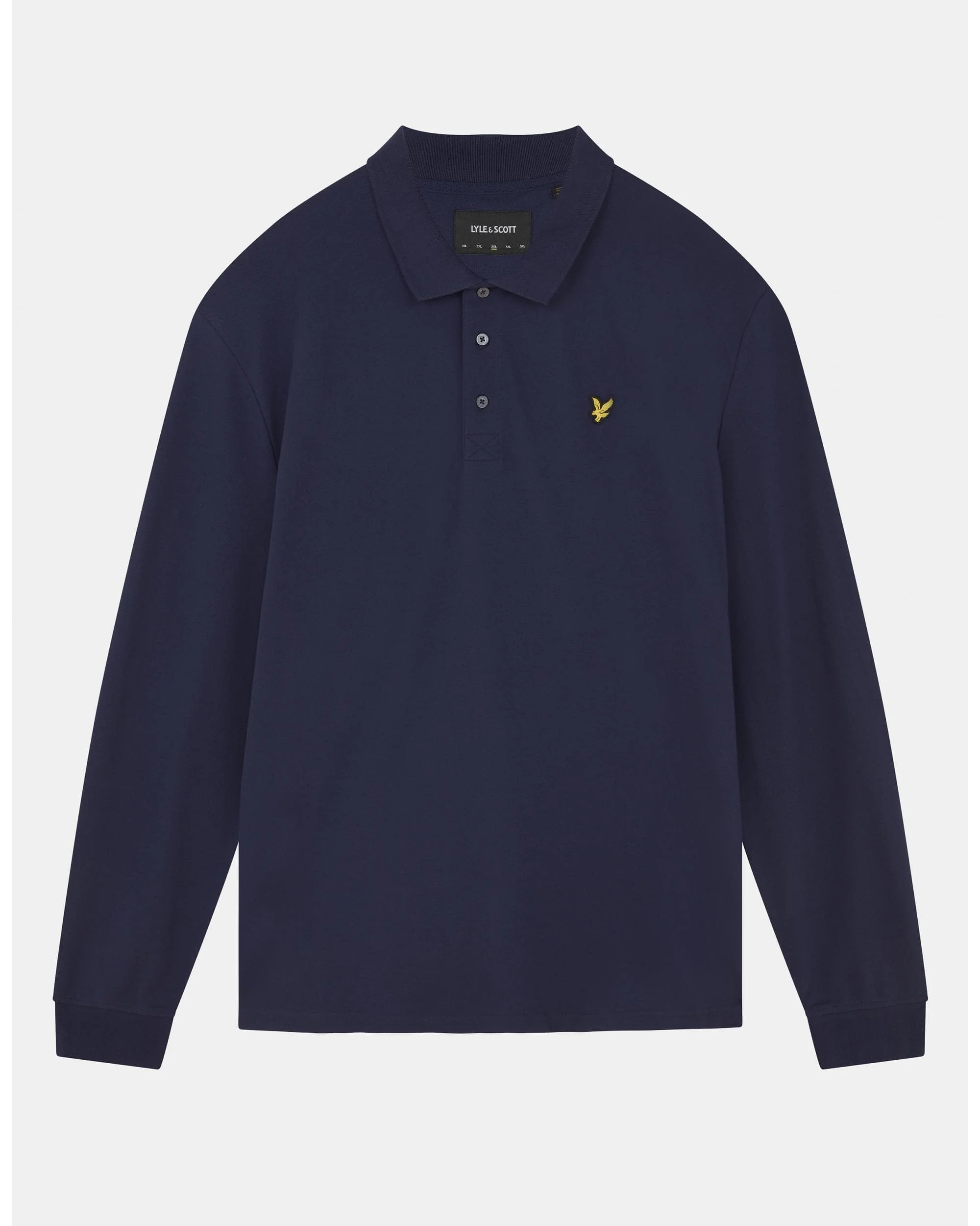 Lyle & Scott Mens Long Sleeve Polo Shirt - Z99 Navy - Image 5
