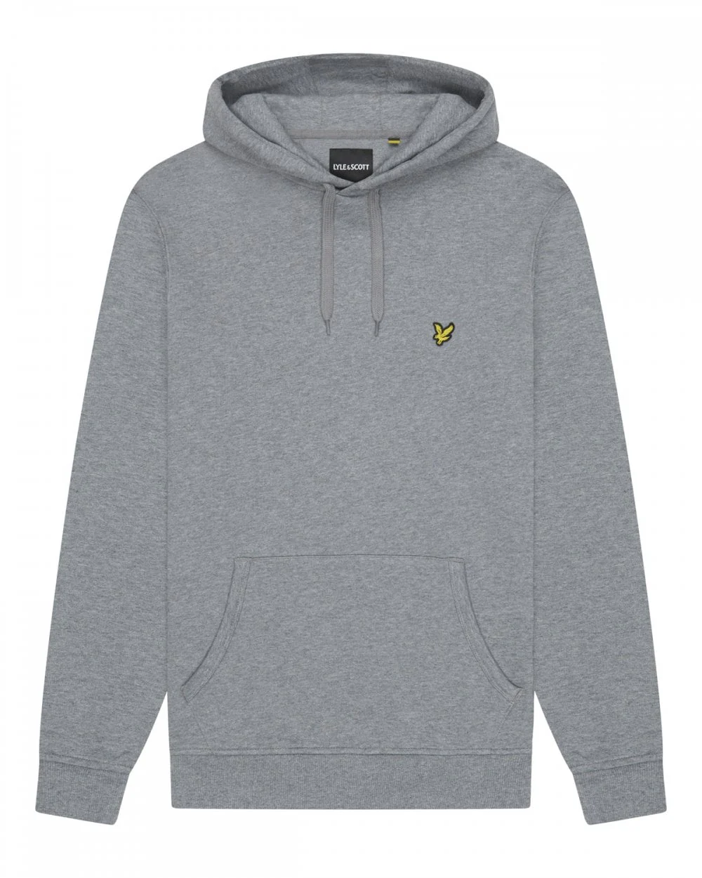 Lyle & Scott Mens Pullover Hoodie - T28 Mid Grey Marl - Image 5