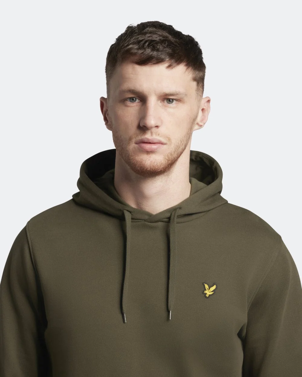 Lyle & Scott Mens Pullover Hoodie - W485 Olive - Image 2