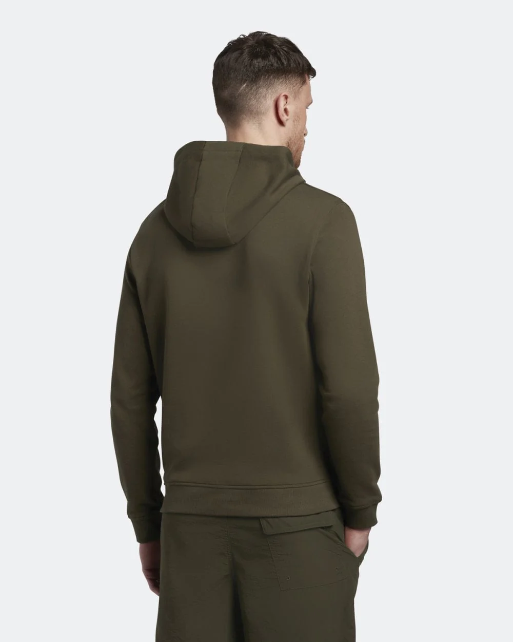 Lyle & Scott Mens Pullover Hoodie - W485 Olive - Image 4