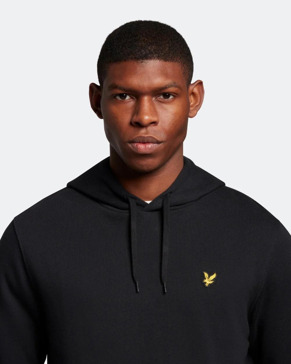 Lyle & Scott Mens Pullover Hoodie - Z865 Jet Black - Image 2