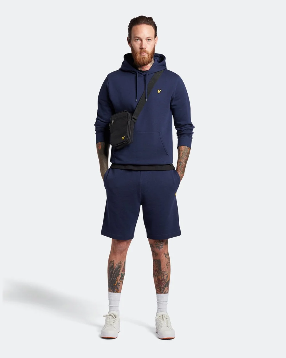 Lyle & Scott Mens Pullover Hoodie - Z99 Navy - Image 4