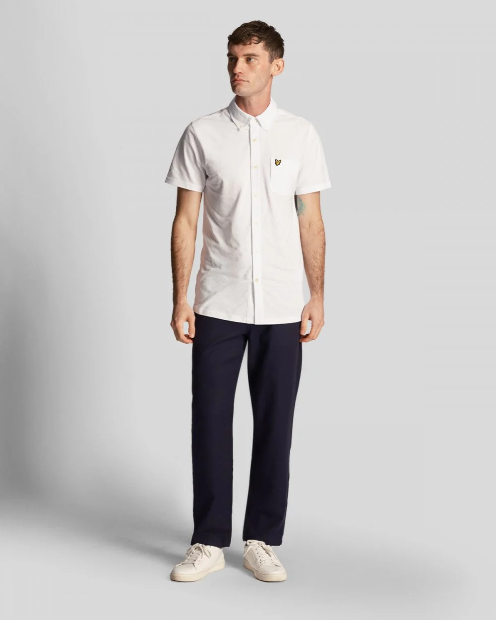 Lyle & Scott Mens Short Sleeve Pique Shirt - Image 3