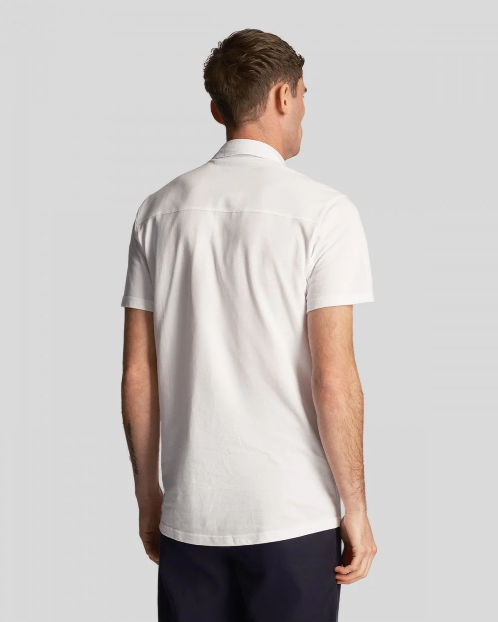 Lyle & Scott Mens Short Sleeve Pique Shirt - Image 4