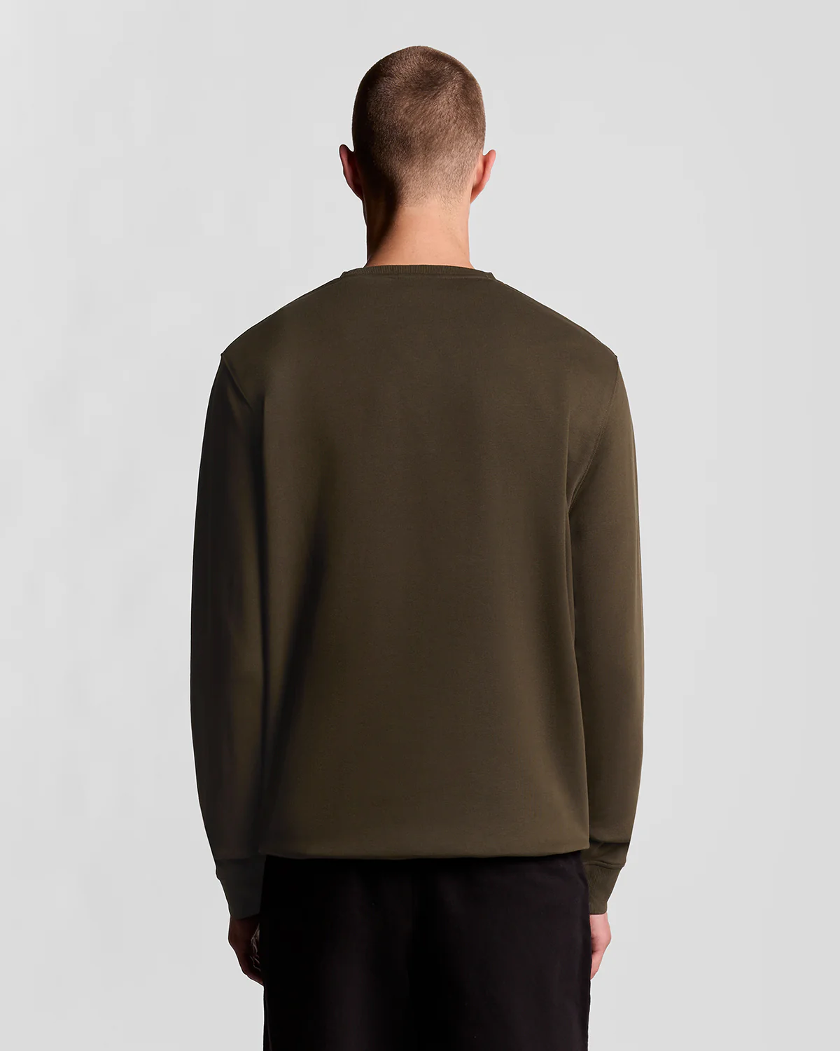 Lyle & Scott Mens Sweatshirt ML424VOG - W485 Olive - Image 4