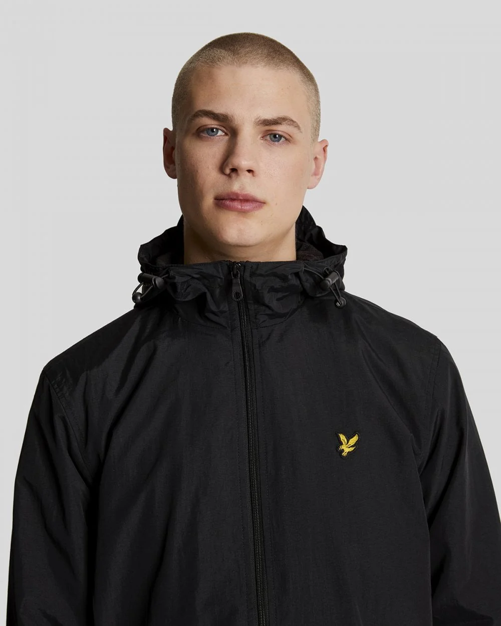 Lyle & Scott Mens Zip Through Hooded Jacket - Z865 Jet Black - Image 2