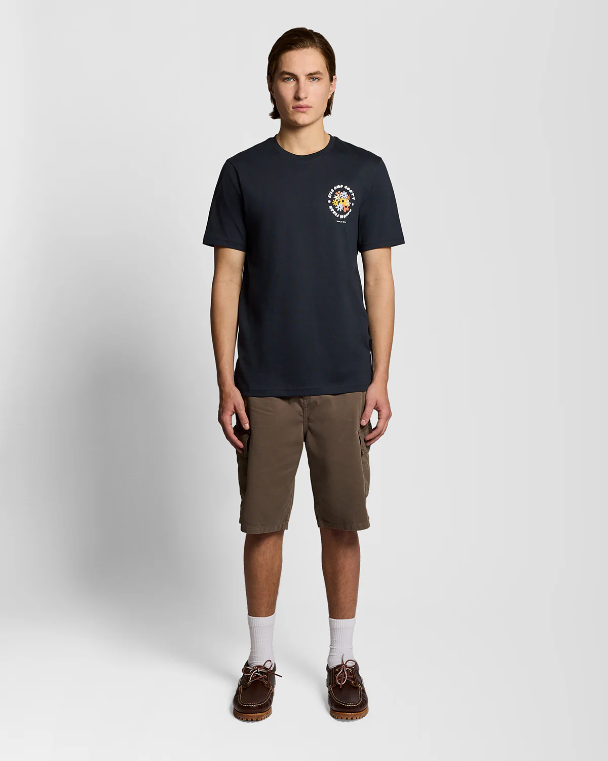 Lyle & Scott Nature Mens Graphic T-Shirt - Z271 Dark Navy - Image 4