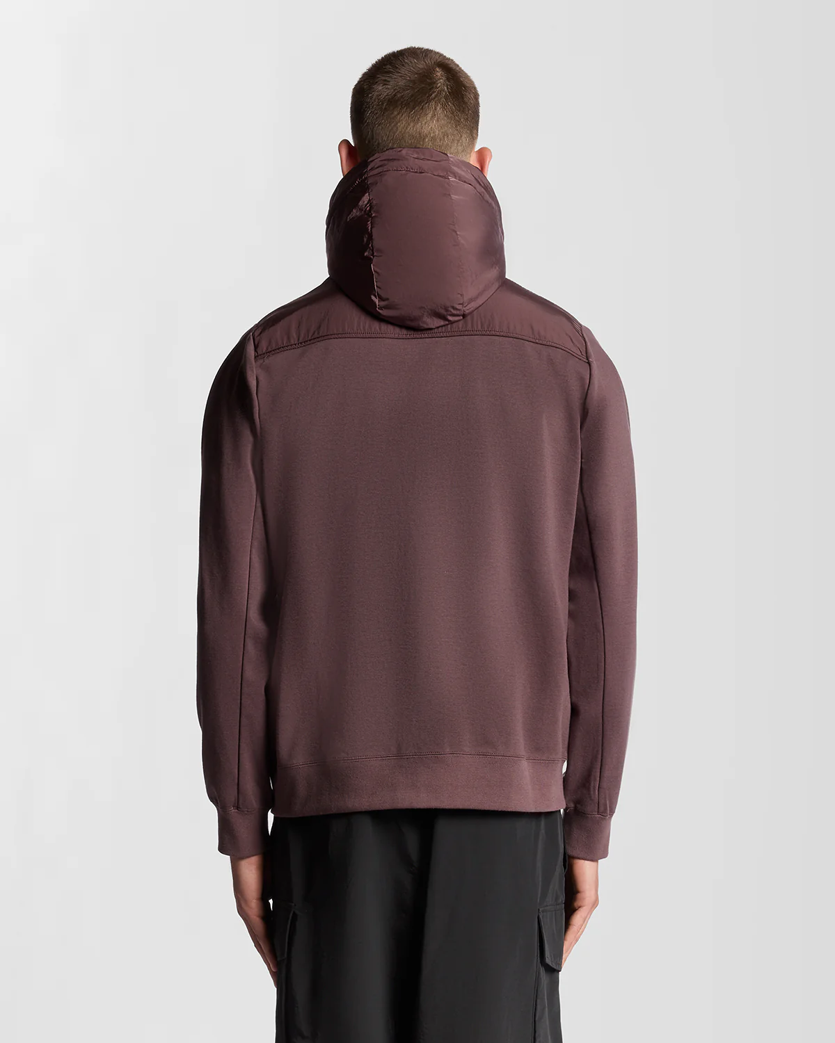 Lyle & Scott Panelled Hybrid Jacket - X863 Espresso - Image 4