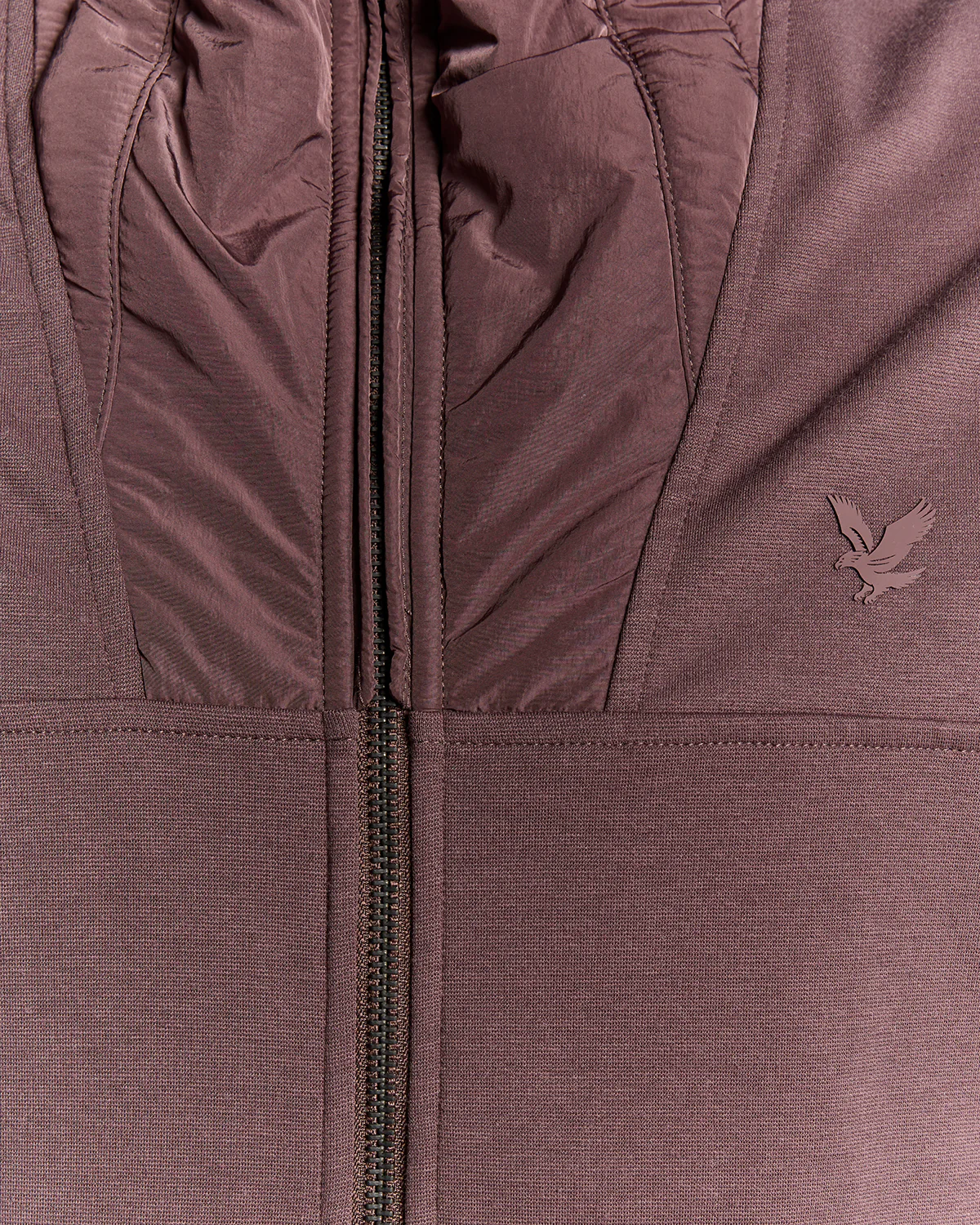 Lyle & Scott Panelled Hybrid Jacket - X863 Espresso - Image 5