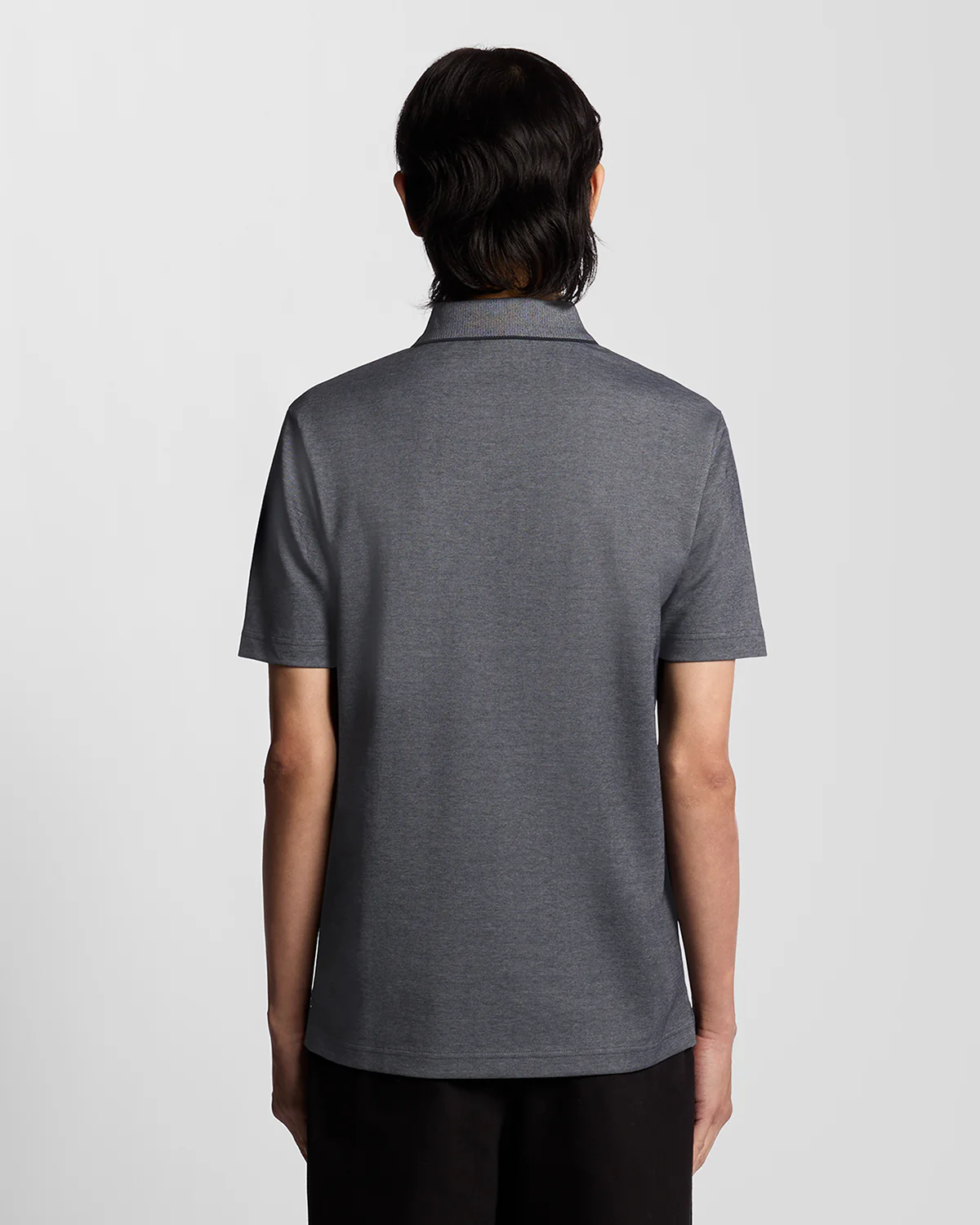Lyle & Scott Pique Interlock Polo Shirt - X973 Chambray Blue - Image 4