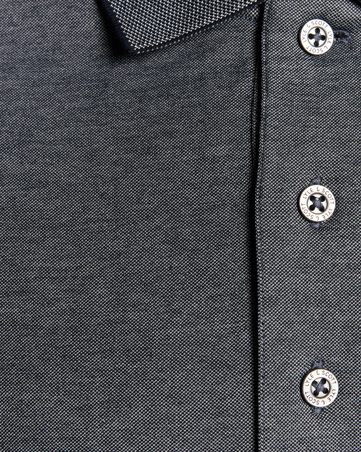 Lyle & Scott Pique Interlock Polo Shirt - X973 Chambray Blue - Image 5
