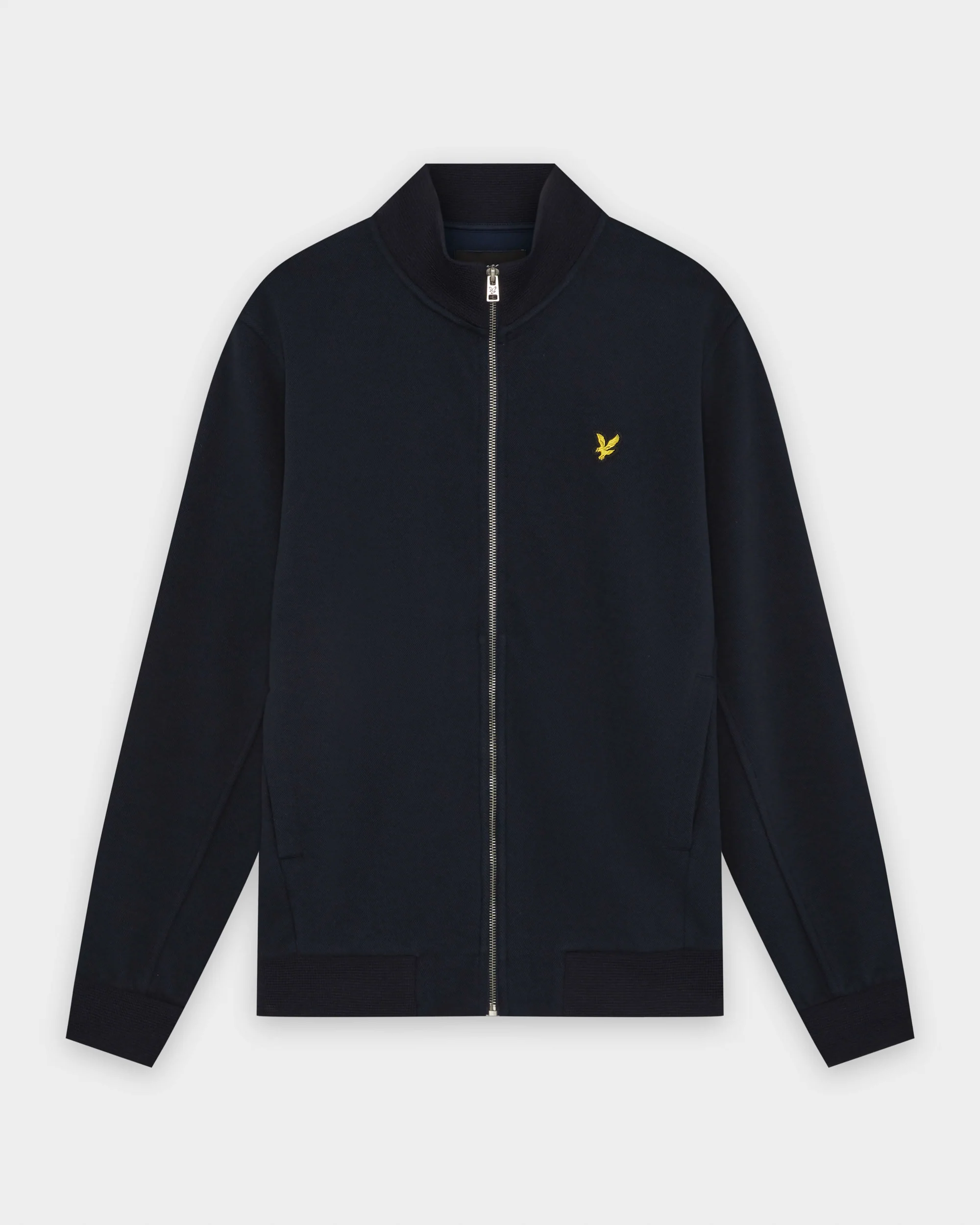 Lyle & Scott Pique Mens Full Zip Sweatshirt - Z271 Dark Navy - Image 6