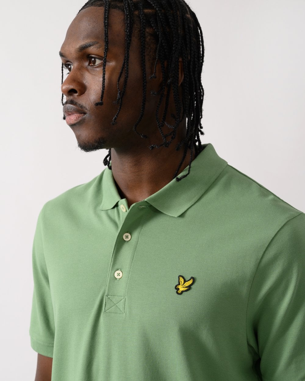 Lyle & Scott Plain Mens Polo Shirt SP400VOG - X576 Smoke Green - Image 2