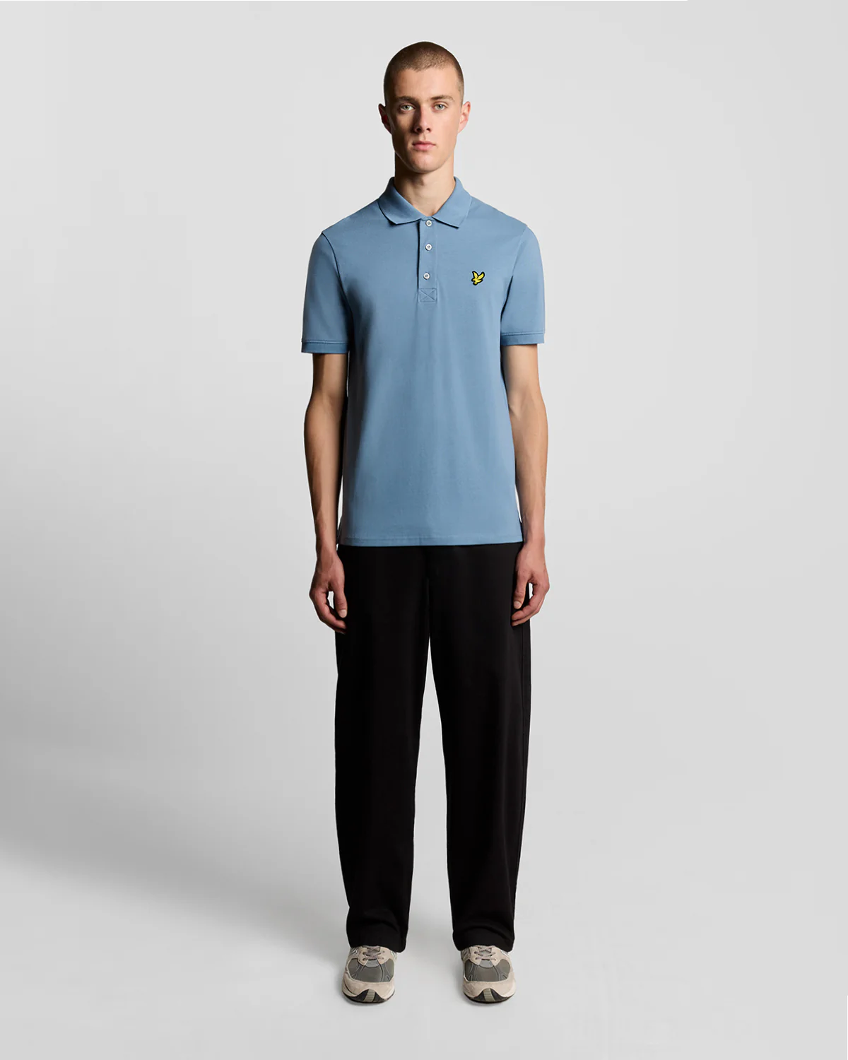 Lyle & Scott Plain Mens Polo Shirt SP400VOG - X861 Ocean Sky - Image 3