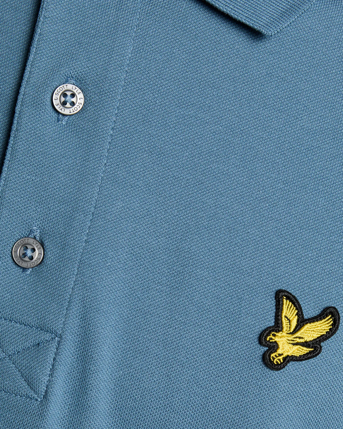Lyle & Scott Plain Mens Polo Shirt SP400VOG - X861 Ocean Sky - Image 5