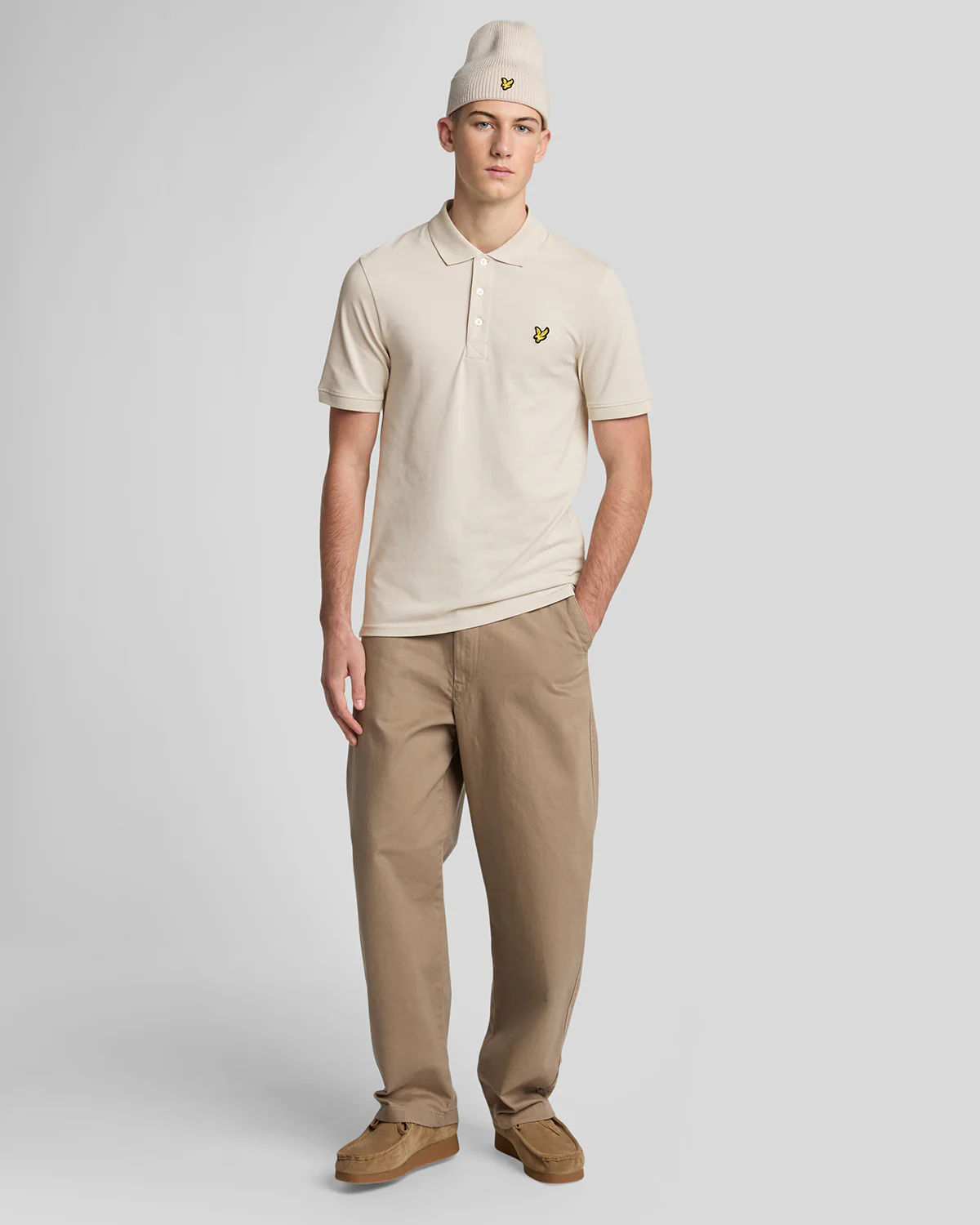 Lyle & Scott Plain Mens Polo Shirt - W870 Cove - Image 3