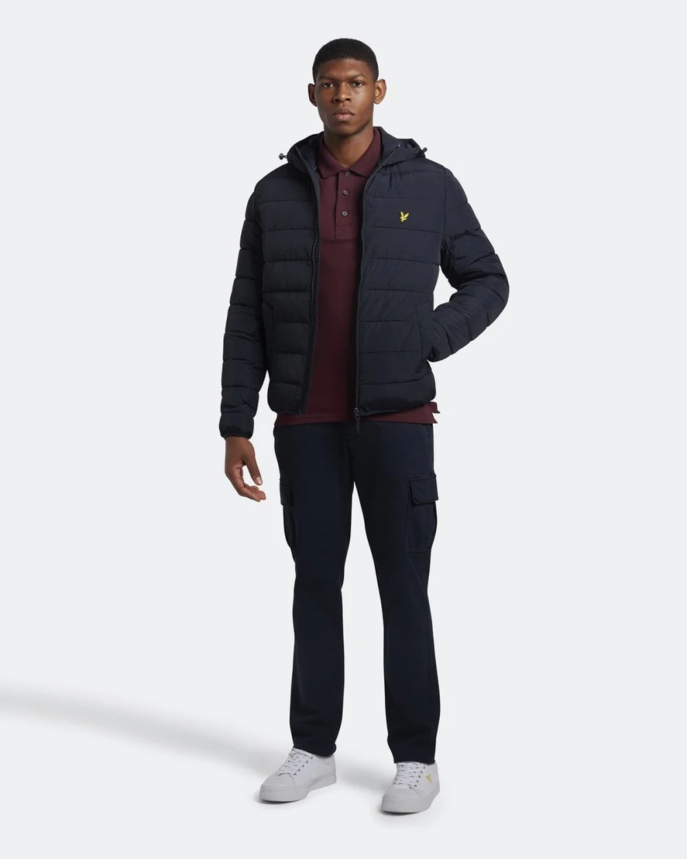 Lyle & Scott Plain Mens Polo Shirt - Z562 Burgundy - Image 3