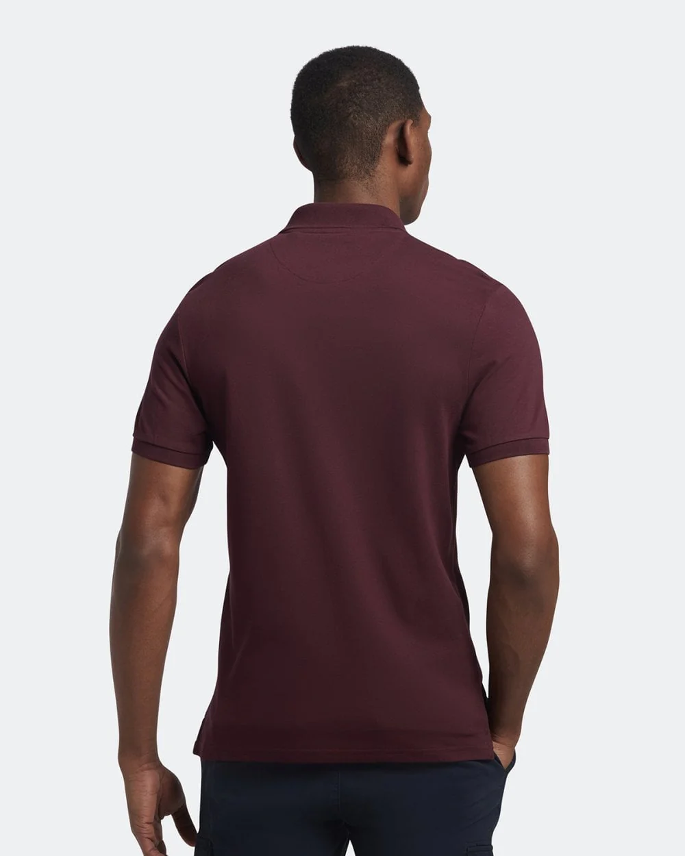Lyle & Scott Plain Mens Polo Shirt - Z562 Burgundy - Image 4