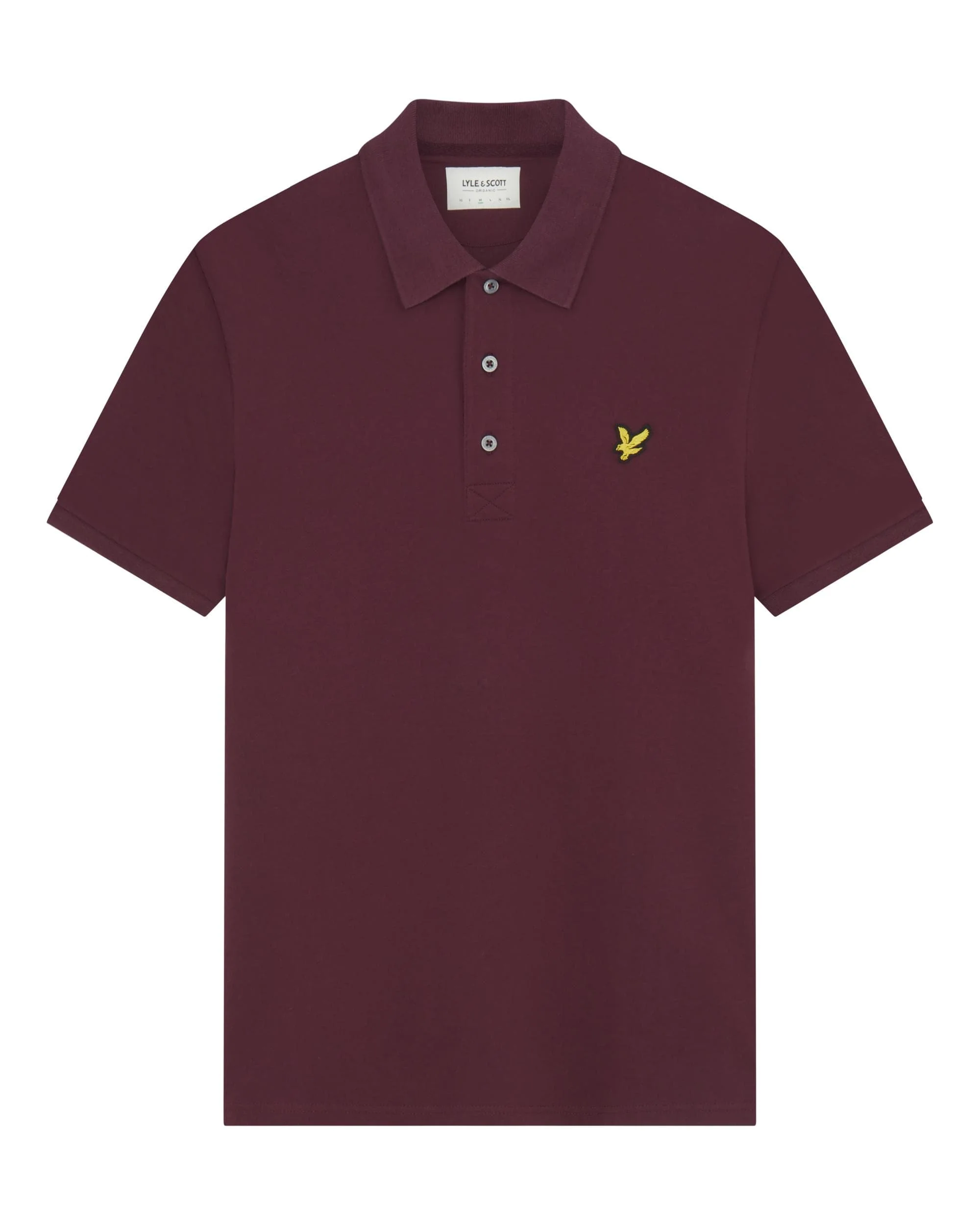 Lyle & Scott Plain Mens Polo Shirt - Z562 Burgundy - Image 5