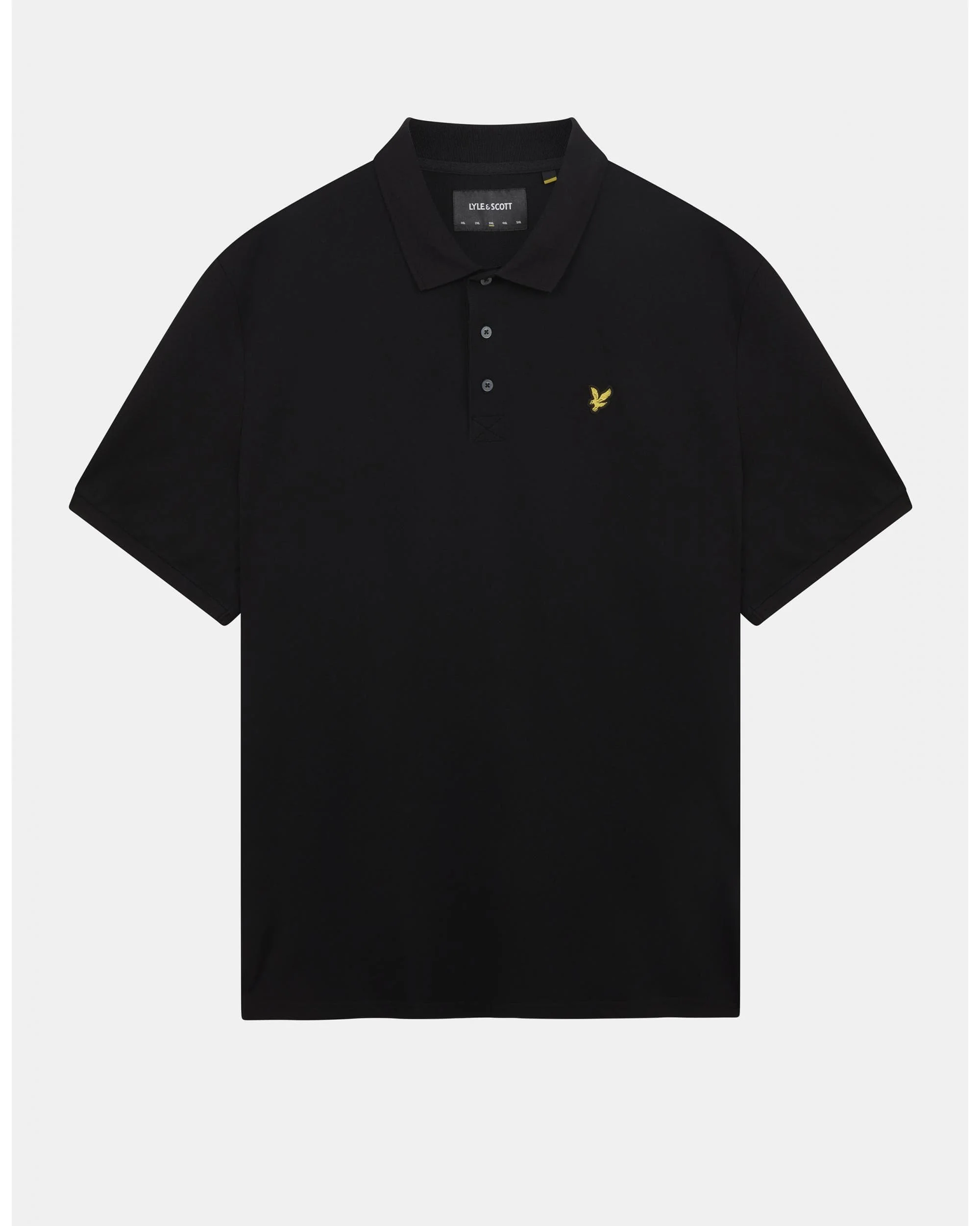 Lyle & Scott Plain Mens Polo Shirt - Z865 Jet Black - Image 5