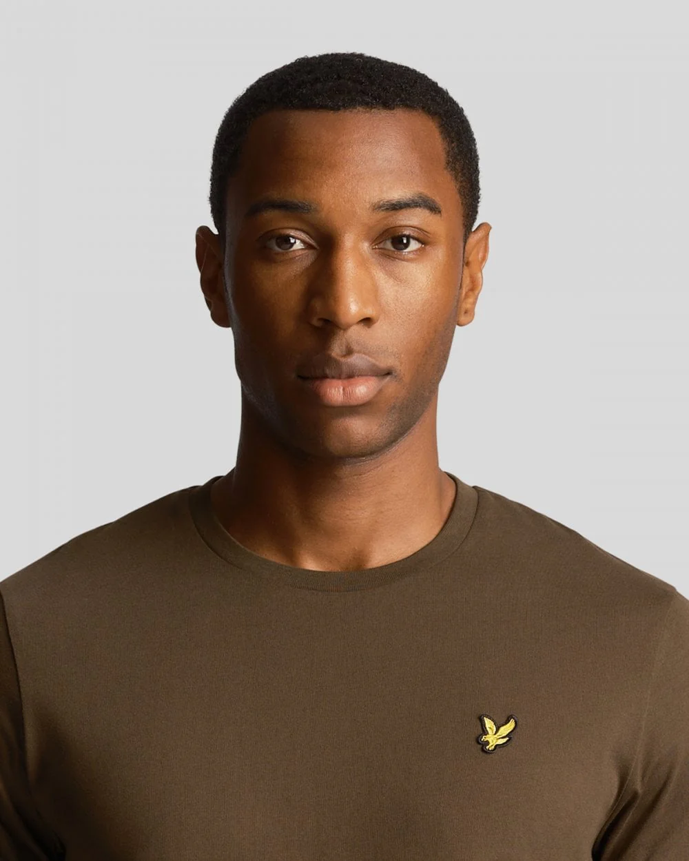 Lyle & Scott Plain Mens T-Shirt - W485 Olive - Image 2
