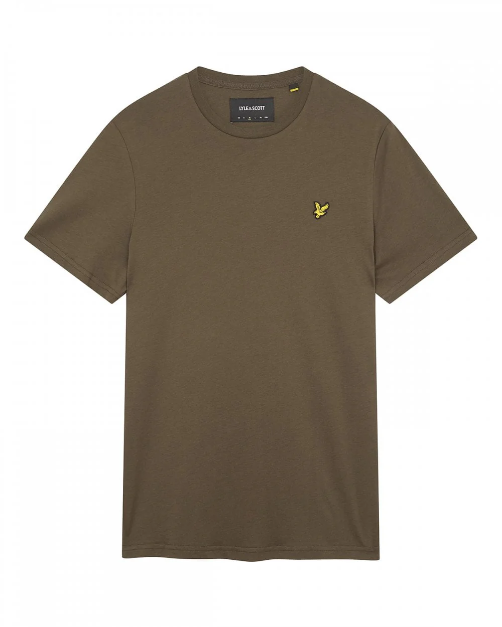 Lyle & Scott Plain Mens T-Shirt - W485 Olive - Image 6