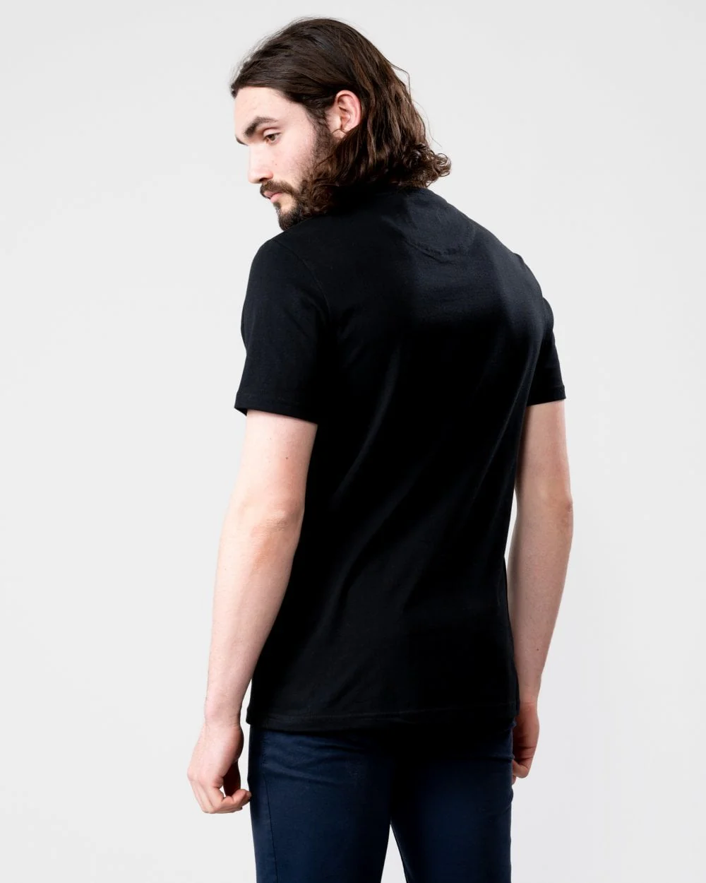 Lyle & Scott Plain Mens T-Shirt - Z865 Jet Black - Image 3