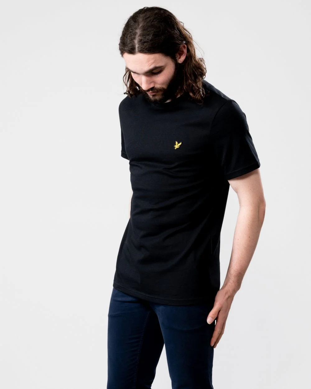 Lyle & Scott Plain Mens T-Shirt - Z865 Jet Black - Image 4