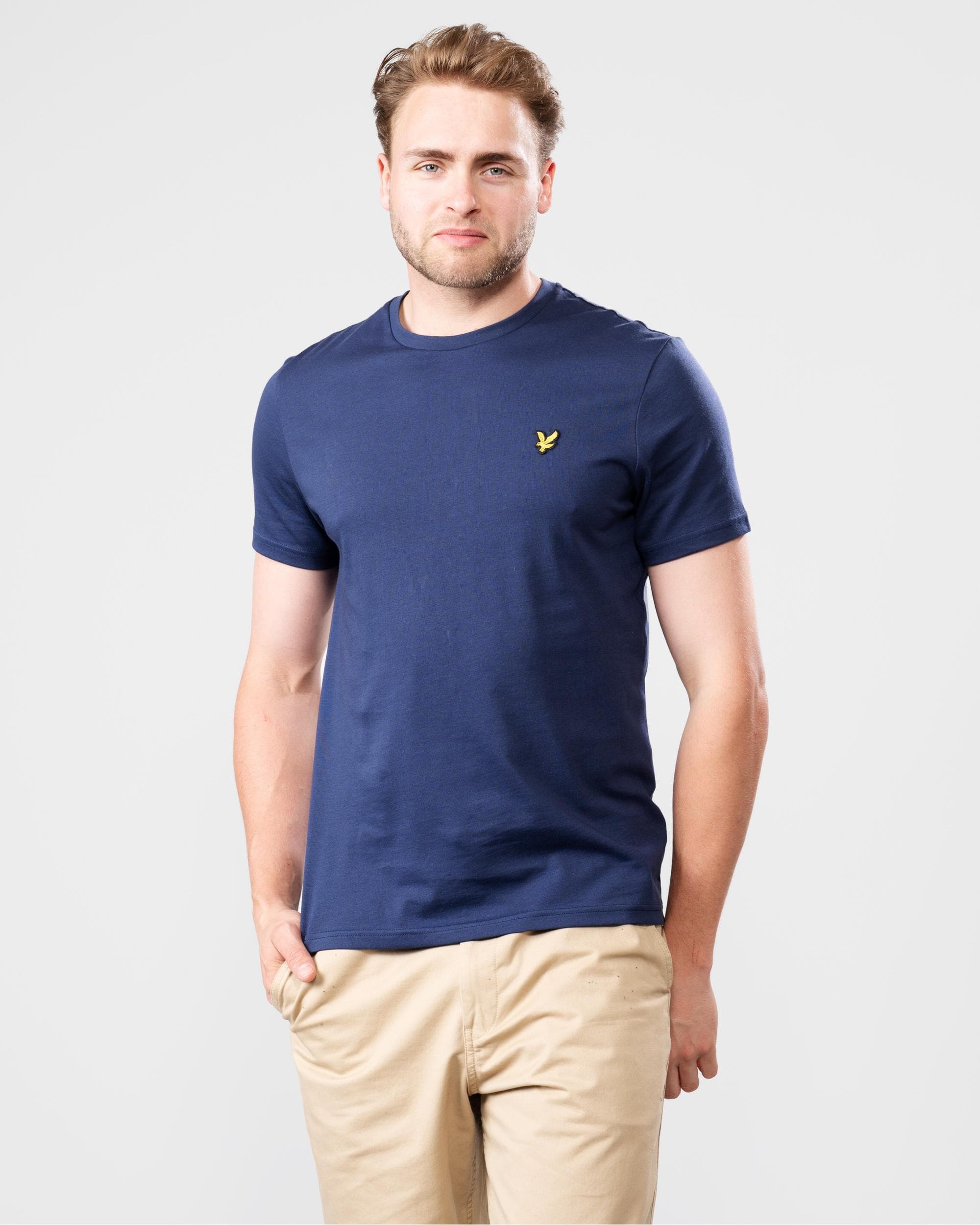 Lyle & Scott Plain Mens T-Shirt - Z99 Navy - Image 3