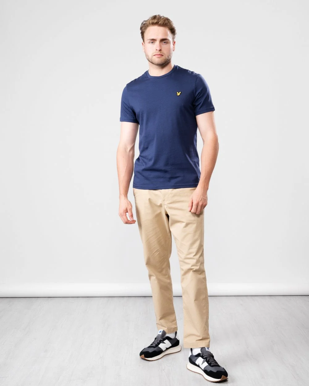 Lyle & Scott Plain Mens T-Shirt - Z99 Navy - Image 4