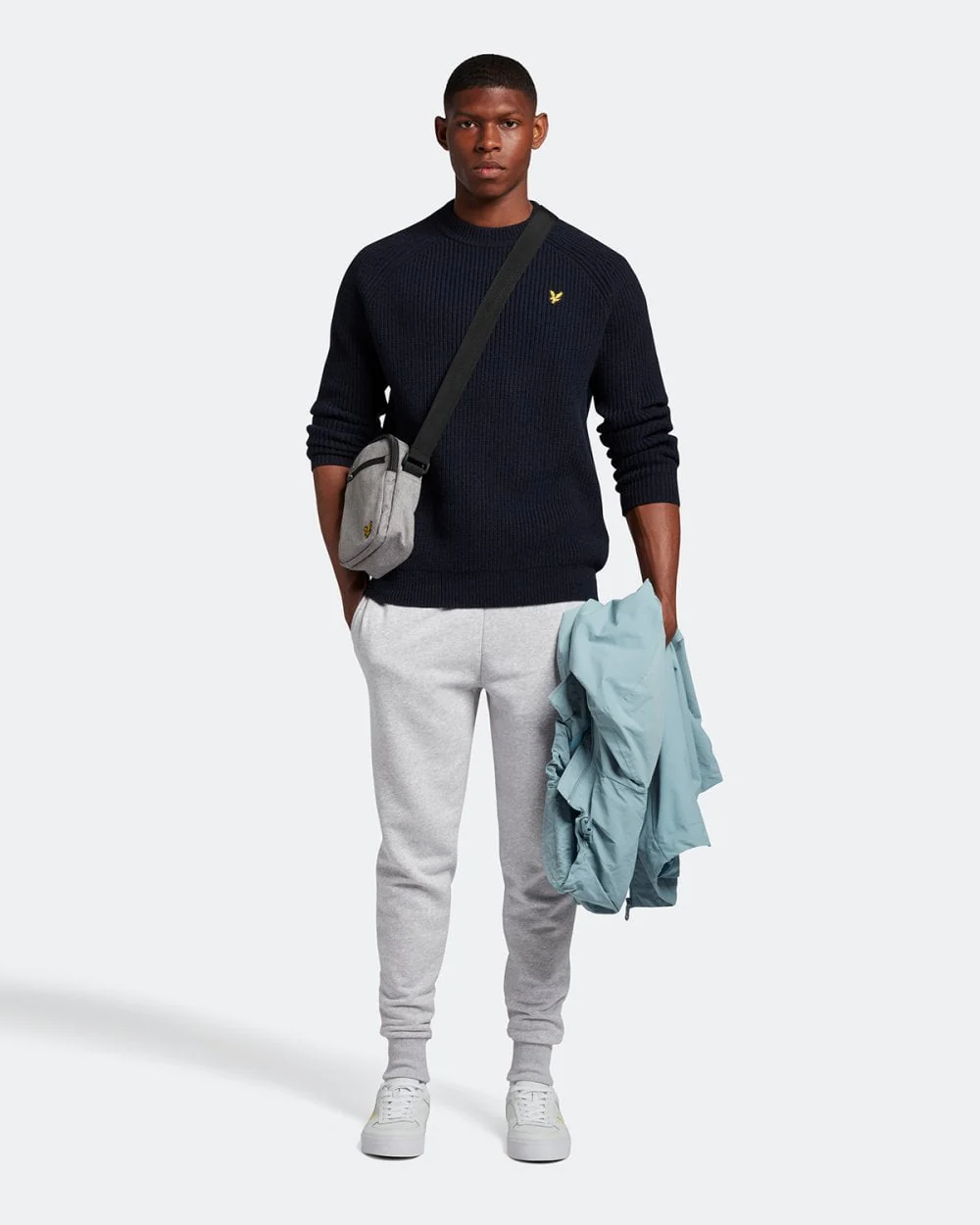 Lyle & Scott Shaker-Stitch Mens Mock Neck Jumper - Image 2