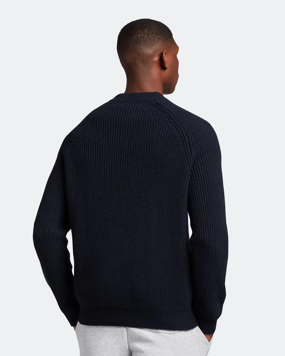 Lyle & Scott Shaker-Stitch Mens Mock Neck Jumper - Image 3