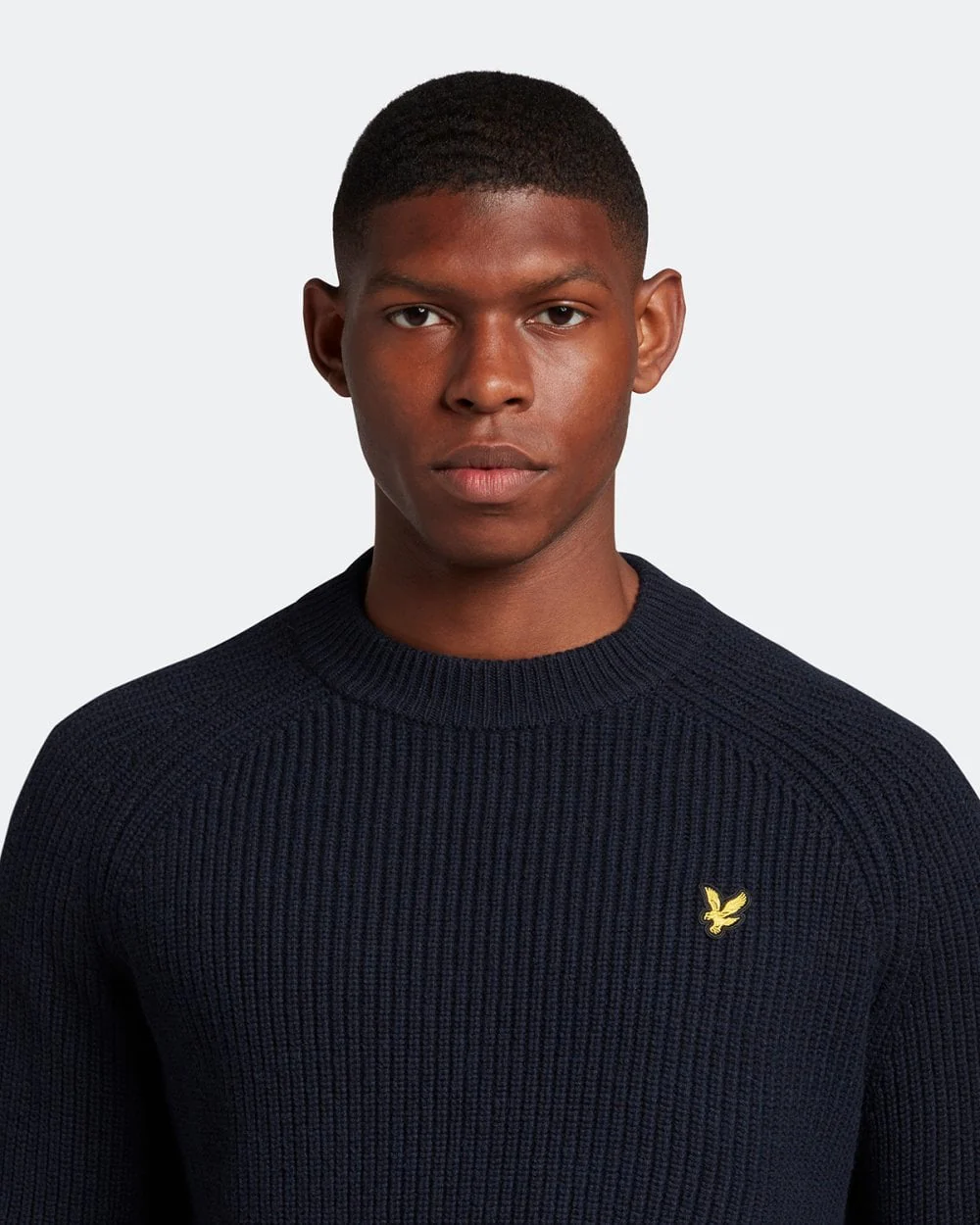 Lyle & Scott Shaker-Stitch Mens Mock Neck Jumper - Image 4