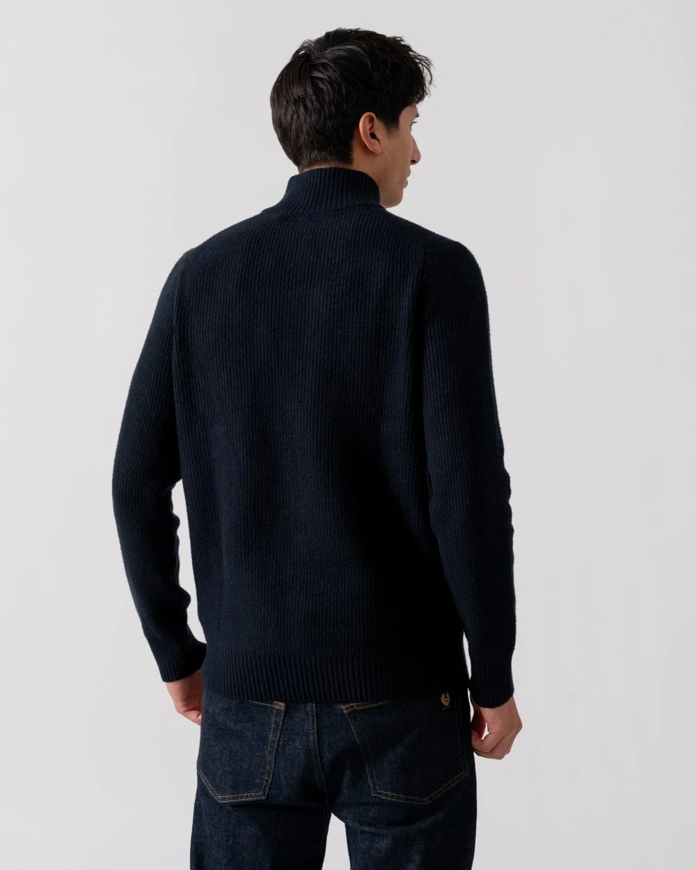 Lyle & Scott Shaker Stitch Mens Quarter-Zip Jumper - Image 4