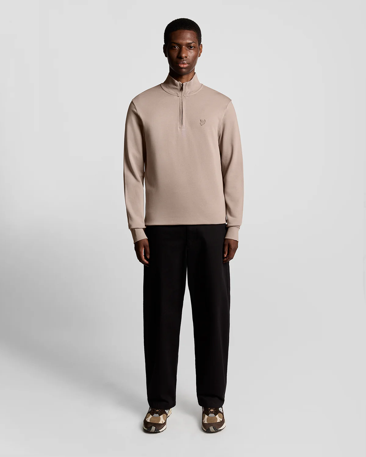 Lyle & Scott Superfine Quarter Zip Sweatshirt - X893 Fife - Image 3