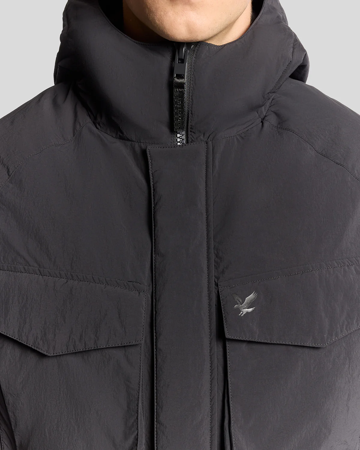 Lyle & Scott Tactical Wadded Parka - X002 Black Ice - Image 2