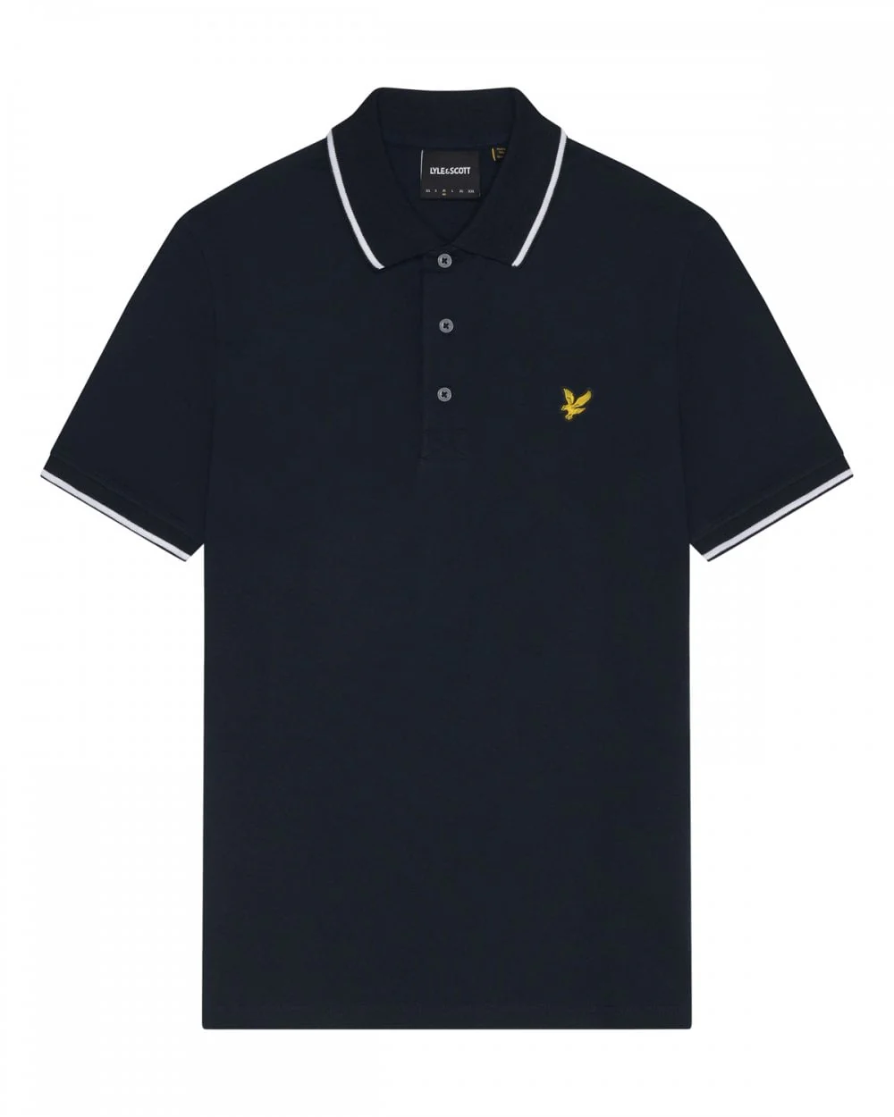 Lyle & Scott Tipped Mens Polo Shirt SP1524VOG - W403 Dark Navy/ White - Image 5