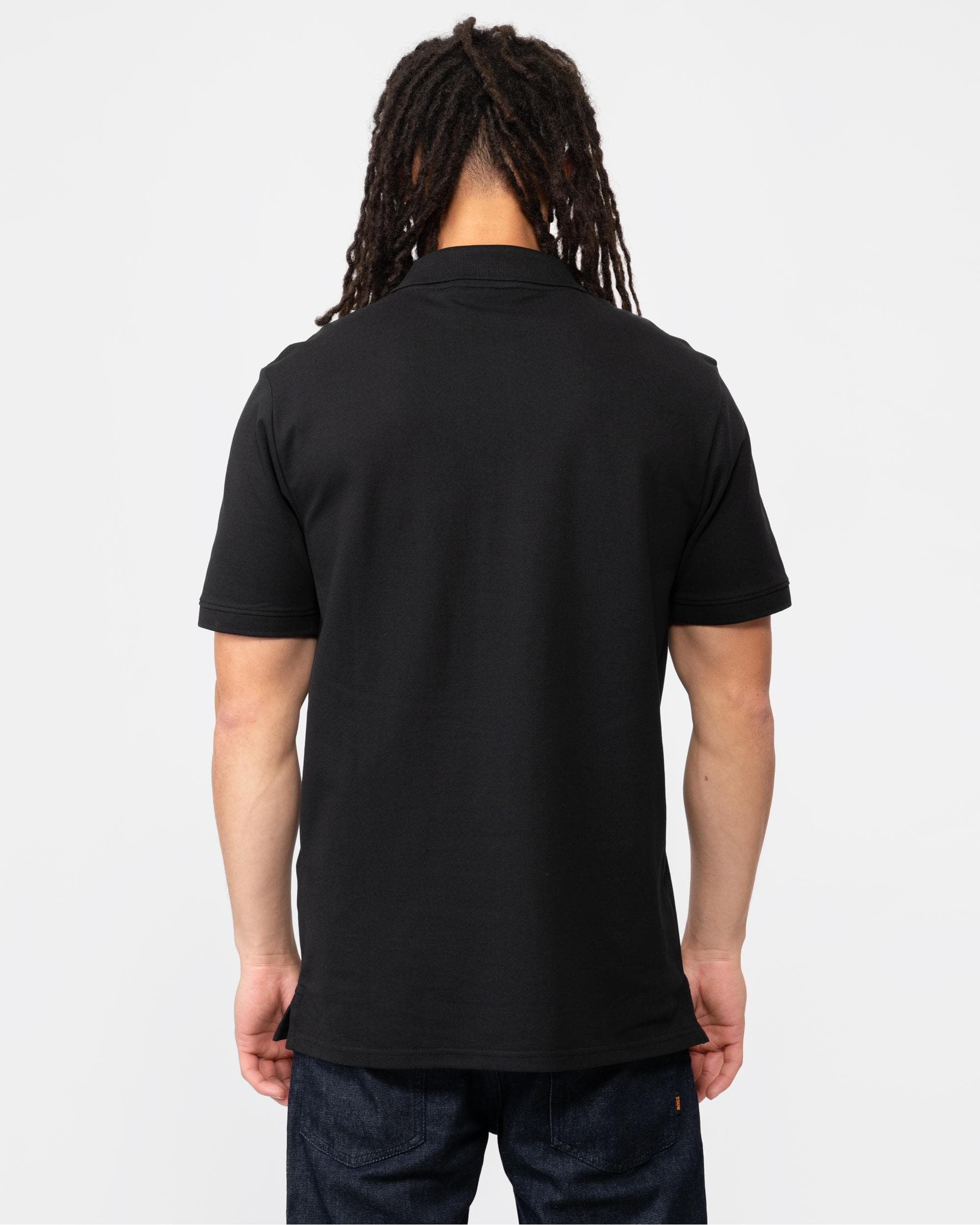 Lyle & Scott Tonal Eagle Mens Polo Shirt - Z865 Jet Black - Image 4