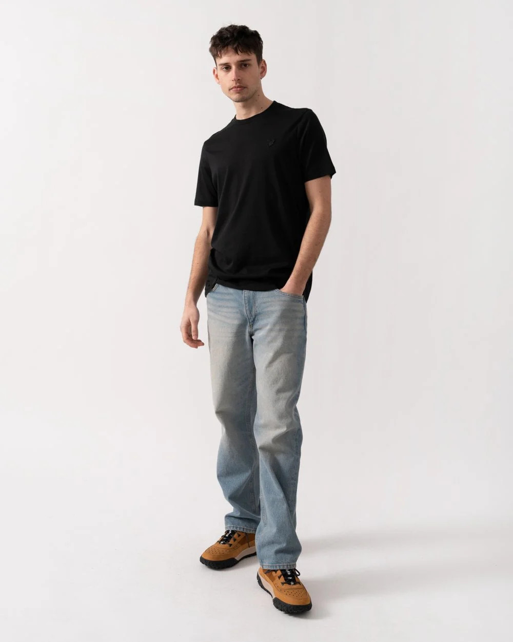 Lyle & Scott Tonal Eagle Superfine Cotton Mens T-Shirt - Z865 Jet Black - Image 3