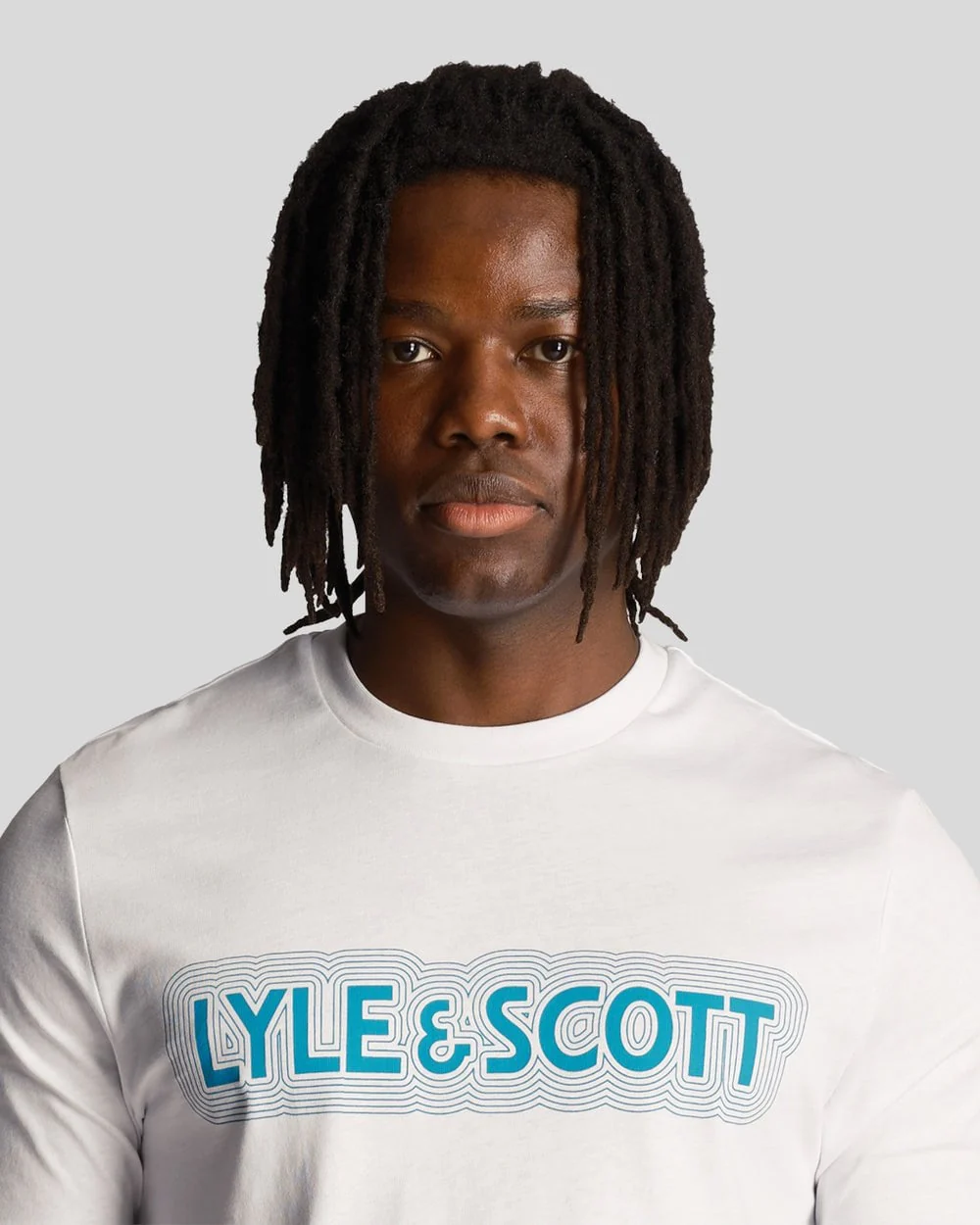 Lyle & Scott Vibrations Print Mens T-Shirt - 626 White - Image 2